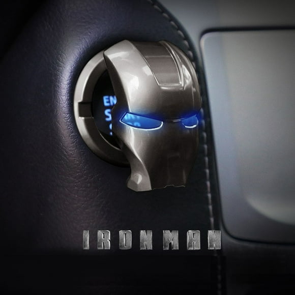 Iron Man Car 3D Engine Ignition Start Stop Push Button Switch Button Cover New 